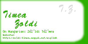 timea zoldi business card